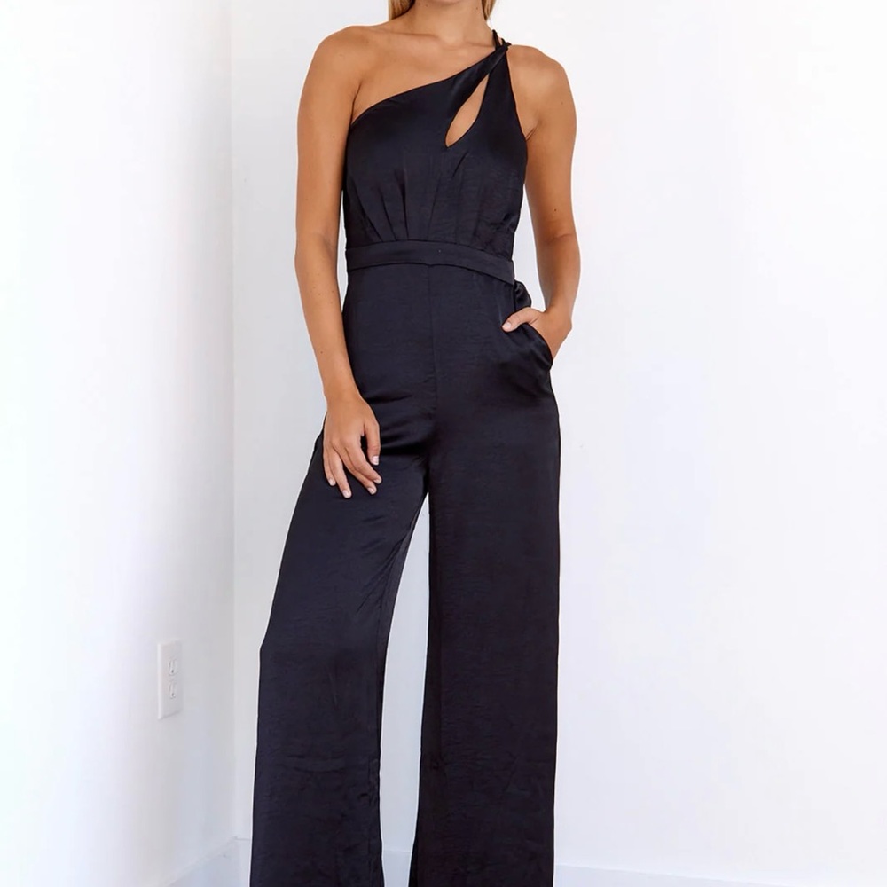 fab'rik Black Asymmetrical Jumpsuit